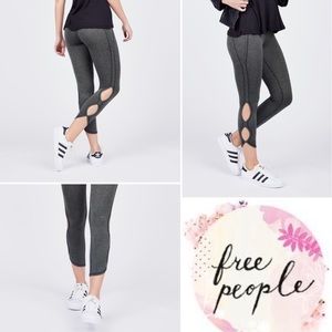 Free People Movement Cut Out Side Green Legging